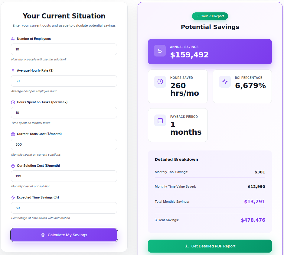 ROI Calculator Preview