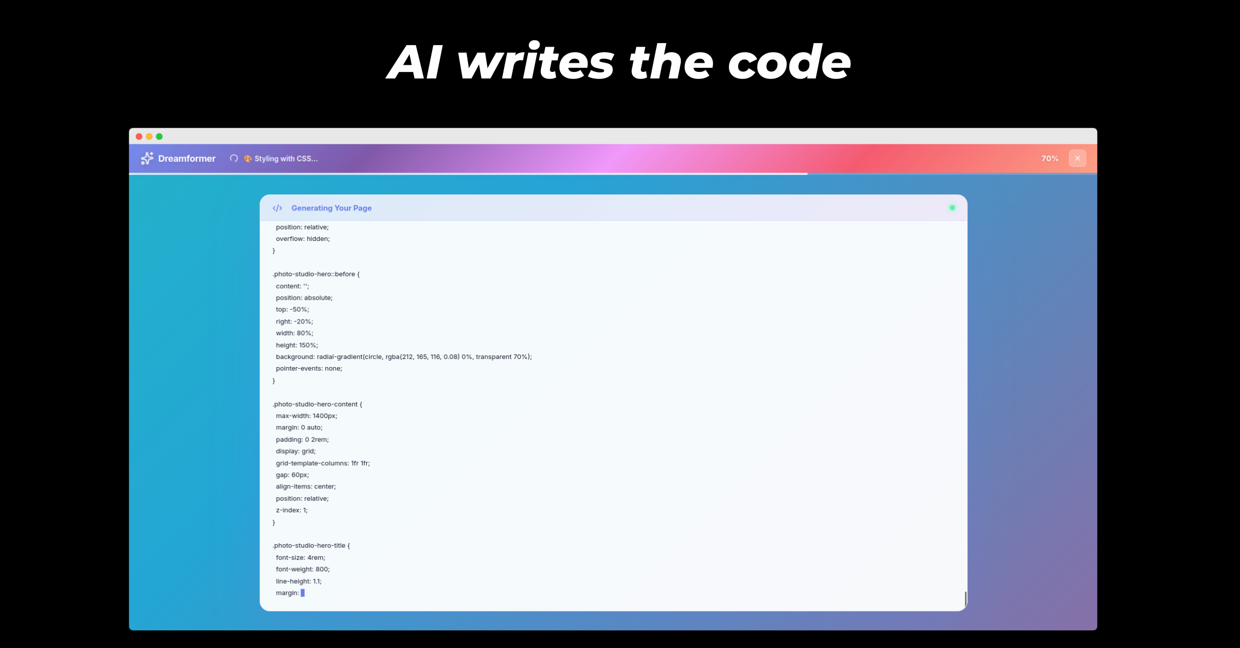 AI generates code