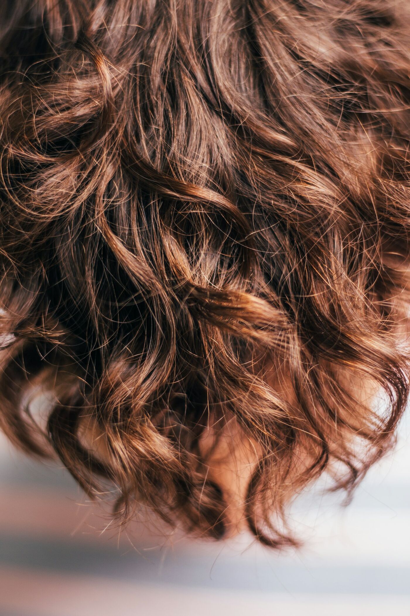 Close-up of soft, healthy curls